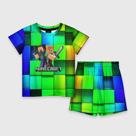 Детский костюм с шортами 3D с принтом MINECRAFT в Белгороде,  |  | Тематика изображения на принте: block | creeper | cube | minecraft | pixel | блок | геометрия | крафт | крипер | кубики | майнкрафт | пиксели