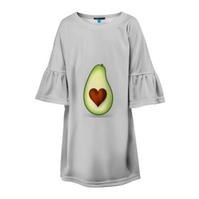 Детское платье 3D с принтом Авокадо сердечко в Белгороде, 100% полиэстер | прямой силуэт, чуть расширенный к низу. Круглая горловина, на рукавах — воланы | авокадо | авокадо с сердечком | авокадо сердечко | авокадо сердце | авокадо эмоции | сердечко | четыре | четыре авокадо