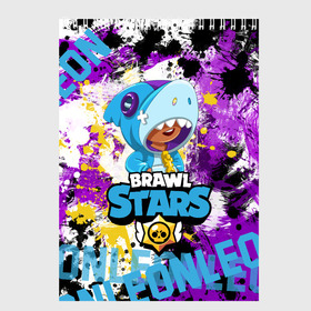 Скетчбук с принтом Brawl Stars Leon Shark в Белгороде, 100% бумага
 | 48 листов, плотность листов — 100 г/м2, плотность картонной обложки — 250 г/м2. Листы скреплены сверху удобной пружинной спиралью | brawl | brawl stars | leon | leon selly | leon shark | shark | stars | бравл старс | брол старс | игра | леон | мобильная игра | мобильные игры