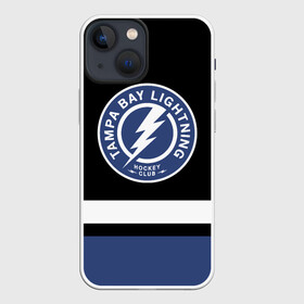 Чехол для iPhone 13 mini с принтом Тампа Бэй Лайтнинг в Белгороде,  |  | hockey | lightning | nhl | tampa bay | tampa bay lightning | usa | лайтнинг | нхл | спорт | сша | тампа бэй | тампа бэй лайтнинг | хоккей | шайба
