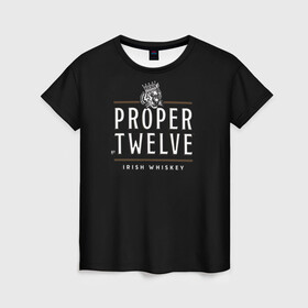 Женская футболка 3D с принтом Conor McGregor (Proper Twelve) в Белгороде, 100% полиэфир ( синтетическое хлопкоподобное полотно) | прямой крой, круглый вырез горловины, длина до линии бедер | conor | conor mcgregor | proper twelve | ufc | whiskey | виски | пропер твелв | юфс