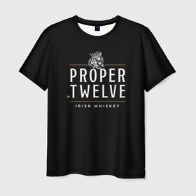 Мужская футболка 3D с принтом Conor McGregor (Proper Twelve) в Белгороде, 100% полиэфир | прямой крой, круглый вырез горловины, длина до линии бедер | conor | conor mcgregor | proper twelve | ufc | whiskey | виски | пропер твелв | юфс