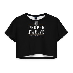 Женская футболка Crop-top 3D с принтом Conor McGregor (Proper Twelve) в Белгороде, 100% полиэстер | круглая горловина, длина футболки до линии талии, рукава с отворотами | 