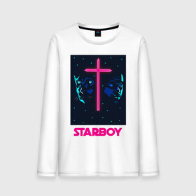 Мужской лонгслив хлопок с принтом STARBOY в Белгороде, 100% хлопок |  | Тематика изображения на принте: blinding lights | heartless | starboy | the weekend | уикенд