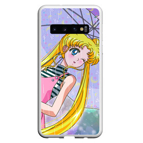 Чехол для Samsung Galaxy S10 с принтом Sailor Moon в Белгороде, Силикон | Область печати: задняя сторона чехла, без боковых панелей | Тематика изображения на принте: baby | bunny | girl | like | pink | sailormoon | usagi | вода капли | воин | волосы | глаза | девушка | дождь | зайчик | зонтик | котик | кролик | лето | луна | малышка | матроска | небо | облака | природа | радуга | розовый