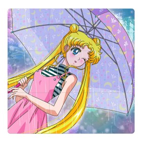 Магнитный плакат 3Х3 с принтом Sailor Moon в Белгороде, Полимерный материал с магнитным слоем | 9 деталей размером 9*9 см | Тематика изображения на принте: baby | bunny | girl | like | pink | sailormoon | usagi | вода капли | воин | волосы | глаза | девушка | дождь | зайчик | зонтик | котик | кролик | лето | луна | малышка | матроска | небо | облака | природа | радуга | розовый