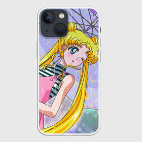 Чехол для iPhone 13 mini с принтом Sailor Moon в Белгороде,  |  | baby | bunny | girl | like | pink | sailormoon | usagi | вода капли | воин | волосы | глаза | девушка | дождь | зайчик | зонтик | котик | кролик | лето | луна | малышка | матроска | небо | облака | природа | радуга | розовый