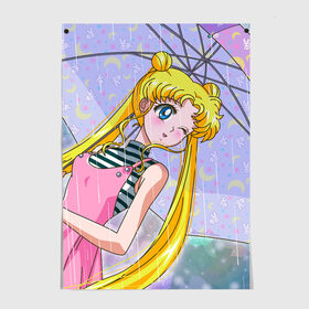 Постер с принтом Sailor Moon в Белгороде, 100% бумага
 | бумага, плотность 150 мг. Матовая, но за счет высокого коэффициента гладкости имеет небольшой блеск и дает на свету блики, но в отличии от глянцевой бумаги не покрыта лаком | baby | bunny | girl | like | pink | sailormoon | usagi | вода капли | воин | волосы | глаза | девушка | дождь | зайчик | зонтик | котик | кролик | лето | луна | малышка | матроска | небо | облака | природа | радуга | розовый