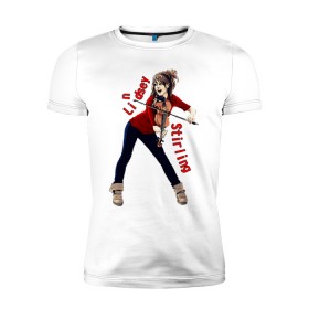 Мужская футболка премиум с принтом Lindsey Stirling в Белгороде, 92% хлопок, 8% лайкра | приталенный силуэт, круглый вырез ворота, длина до линии бедра, короткий рукав | 