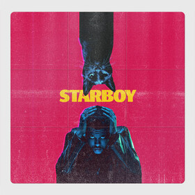 Магнитный плакат 3Х3 с принтом STARBOY в Белгороде, Полимерный материал с магнитным слоем | 9 деталей размером 9*9 см | blinding lights | heartless | starboy | the weekend | уикенд