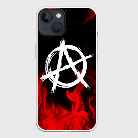 Чехол для iPhone 13 с принтом АНАРХИЯ | ANARCHY RED FIRE в Белгороде,  |  | anarchy | riot | rock | анархия | бунт | знаки | музыка | панки | рок | символ