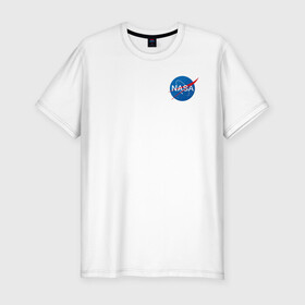 Мужская футболка хлопок Slim с принтом NASA в Белгороде, 92% хлопок, 8% лайкра | приталенный силуэт, круглый вырез ворота, длина до линии бедра, короткий рукав | galaxy | maven | nasa | space | space company | star | астрономия | галактика | джемини | дискавери | звезды | космическая компания | космос | кьюриос | меркурий | наса | скайлэб | спейс шаттл | шаттл