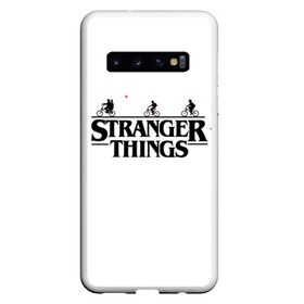 Чехол для Samsung Galaxy S10 с принтом STRANGER THINGS в Белгороде, Силикон | Область печати: задняя сторона чехла, без боковых панелей | Тематика изображения на принте: netflix | stranger things | trend | арт | герой | загадочные события | кино | лого | надпись | наука | нетфликс | очень странные дела | парню | персонаж | прикольная | ребенку | сериал | тренд | фантастика