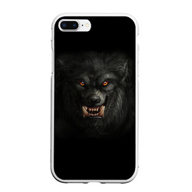 Чехол для iPhone 7Plus/8 Plus матовый с принтом Вервольф в Белгороде, Силикон | Область печати: задняя сторона чехла, без боковых панелей | вервольф | волк | волк оборотень | волк рычит | волк скалится | волчица | волчьи зубы | волчья голова | волчья пасть | голова волка | лютоволк | оборотень | оскал волка | трусы с волк | хищный оскал
