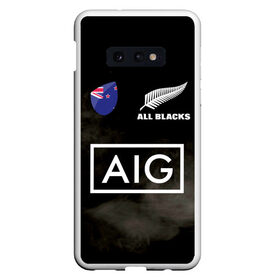 Чехол для Samsung S10E с принтом ALL BLACKS в Белгороде, Силикон | Область печати: задняя сторона чехла, без боковых панелей | all blacks | new zealandd | rugby | новая зеландия | олл блэкс | регби | хака