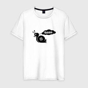 Мужская футболка хлопок с принтом Турбина улитка в Белгороде, 100% хлопок | прямой крой, круглый вырез горловины, длина до линии бедер, слегка спущенное плечо. | Тематика изображения на принте: bmw | garett | garret | garrett | honda | japan tuning | jdm | lexus | nissan | pshh | snail | sti | supra | toyota | turbine | turbo | автотюнинг | гаретт | гаррет | гарретт | давление | прикол | пшш | турбина | турбояма | улитка