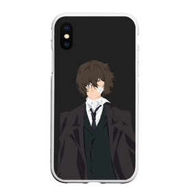 Чехол для iPhone XS Max матовый с принтом Osamu Dazai в Белгороде, Силикон | Область печати: задняя сторона чехла, без боковых панелей | Тематика изображения на принте: bungou | dazai | dogs | osamu | stray | асаму | бродячие псы | бродячих | дадзай | дазай | литературные гении | осаму | проза | псов