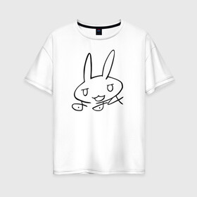 Женская футболка хлопок Oversize с принтом Подпись Наначи в Белгороде, 100% хлопок | свободный крой, круглый ворот, спущенный рукав, длина до линии бедер
 | anime | made in abyss | nanachi | аниме | нанати | наначи | созданный в бездне
