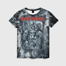 Женская футболка 3D с принтом Iron Maiden в Белгороде, 100% полиэфир ( синтетическое хлопкоподобное полотно) | прямой крой, круглый вырез горловины, длина до линии бедер | 80s | hardrock | heavy | iron | maiden | metal | pop | steve harris | the final frontier | uk | айрон | группа | железная дева | метал | мэйден | хеви