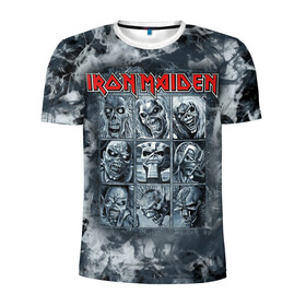 Мужская футболка 3D спортивная с принтом Iron Maiden в Белгороде, 100% полиэстер с улучшенными характеристиками | приталенный силуэт, круглая горловина, широкие плечи, сужается к линии бедра | 80s | hardrock | heavy | iron | maiden | metal | pop | steve harris | the final frontier | uk | айрон | группа | железная дева | метал | мэйден | хеви