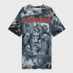 Платье-футболка 3D с принтом Iron Maiden в Белгороде,  |  | 80s | hardrock | heavy | iron | maiden | metal | pop | steve harris | the final frontier | uk | айрон | группа | железная дева | метал | мэйден | хеви