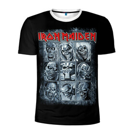 Мужская футболка 3D спортивная с принтом Iron Maiden в Белгороде, 100% полиэстер с улучшенными характеристиками | приталенный силуэт, круглая горловина, широкие плечи, сужается к линии бедра | 80s | hardrock | heavy | iron | maiden | metal | pop | steve harris | the final frontier | uk | айрон | группа | железная дева | метал | мэйден | хеви