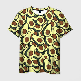 Мужская футболка 3D с принтом Авокадо в Белгороде, 100% полиэфир | прямой крой, круглый вырез горловины, длина до линии бедер | avocado | food | fruit | vegan | vegetarian | авокадо | веган | вегетарианство | еда | фрукты