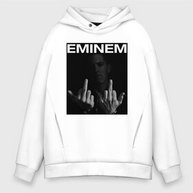 Мужское худи Oversize хлопок с принтом EMINEM в Белгороде, френч-терри — 70% хлопок, 30% полиэстер. Мягкий теплый начес внутри —100% хлопок | боковые карманы, эластичные манжеты и нижняя кромка, капюшон на магнитной кнопке | america | eminem | rap | slim shady | usa | америка | зарубежный реп | реп | сша | эминем