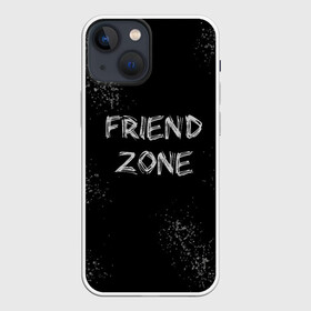 Чехол для iPhone 13 mini с принтом FRIEND ZONE в Белгороде,  |  | friend | zone | белая | девушка | девушке | другу | друзья | звезды | зона | любимой | люблю | минимализм | надпись | не | отношения | парень | парню | подарок | подруге | подружке | просто | только | френд