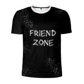 Мужская футболка 3D спортивная с принтом FRIEND ZONE в Белгороде, 100% полиэстер с улучшенными характеристиками | приталенный силуэт, круглая горловина, широкие плечи, сужается к линии бедра | friend | zone | белая | девушка | девушке | другу | друзья | звезды | зона | любимой | люблю | минимализм | надпись | не | отношения | парень | парню | подарок | подруге | подружке | просто | только | френд