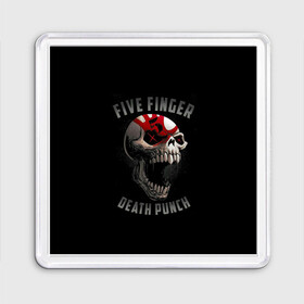 Магнит 55*55 с принтом Five Finger Death Punch в Белгороде, Пластик | Размер: 65*65 мм; Размер печати: 55*55 мм | 5fdp | death | ffdp | finger | five | five finger death punch | punch | грув метал