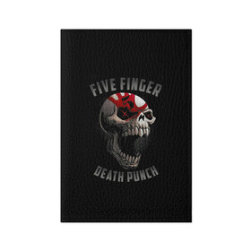 Обложка для паспорта матовая кожа с принтом Five Finger Death Punch в Белгороде, натуральная матовая кожа | размер 19,3 х 13,7 см; прозрачные пластиковые крепления | 5fdp | death | ffdp | finger | five | five finger death punch | punch | грув метал