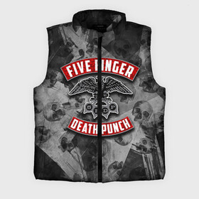 Мужской жилет утепленный 3D с принтом Five Finger Death Punch в Белгороде,  |  | 5fdp | death | ffdp | finger | five | five finger death punch | punch | грув метал