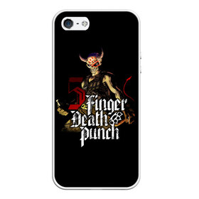 Чехол для iPhone 5/5S матовый с принтом Five Finger Death Punch в Белгороде, Силикон | Область печати: задняя сторона чехла, без боковых панелей | 5fdp | death | ffdp | finger | five | five finger death punch | punch | грув метал