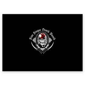 Поздравительная открытка с принтом Five Finger Death Punch в Белгороде, 100% бумага | плотность бумаги 280 г/м2, матовая, на обратной стороне линовка и место для марки
 | 5fdp | death | ffdp | finger | five | five finger death punch | punch | грув метал