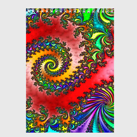 Скетчбук с принтом ФРАКТАЛЬНЫЙ УЗОР в Белгороде, 100% бумага
 | 48 листов, плотность листов — 100 г/м2, плотность картонной обложки — 250 г/м2. Листы скреплены сверху удобной пружинной спиралью | abstract | abstraction | color | fractal | geometry | paitnt | polygon | polygonal | psy | абстракция | геометрия | краски | неоновые | полигоны | психоделика | фрактал