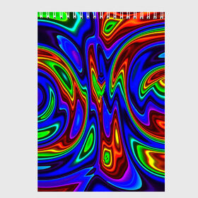 Скетчбук с принтом НЕОНОВЫЕ КРАСКИ в Белгороде, 100% бумага
 | 48 листов, плотность листов — 100 г/м2, плотность картонной обложки — 250 г/м2. Листы скреплены сверху удобной пружинной спиралью | abstract | abstraction | color | fractal | geometry | paitnt | polygon | polygonal | psy | абстракция | геометрия | краски | неоновые | полигоны | психоделика | фрактал