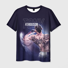 Мужская футболка 3D с принтом Tony Ferguson в Белгороде, 100% полиэфир | прямой крой, круглый вырез горловины, длина до линии бедер | el cucuy | ferguson | mma | ssru | tony ferguson | мма | тони фергюсон | фергюсон