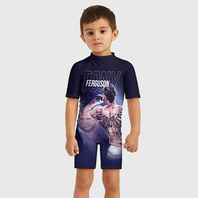Детский купальный костюм 3D с принтом Tony Ferguson в Белгороде, Полиэстер 85%, Спандекс 15% | застежка на молнии на спине | el cucuy | ferguson | mma | ssru | tony ferguson | мма | тони фергюсон | фергюсон