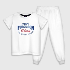 Детская пижама хлопок с принтом Tony Ferguson в Белгороде, 100% хлопок |  брюки и футболка прямого кроя, без карманов, на брюках мягкая резинка на поясе и по низу штанин
 | 