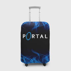 Чехол для чемодана 3D с принтом PORTAL. в Белгороде, 86% полиэфир, 14% спандекс | двустороннее нанесение принта, прорези для ручек и колес | aperture science | black mesa xen | half life | portal | portal 2 | valve | игра | портал