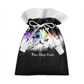 Подарочный 3D мешок с принтом THREE DAYS GRACE в Белгороде, 100% полиэстер | Размер: 29*39 см | logo rock | rock | three days grace | логотипы групп | рок группы | рок музыка