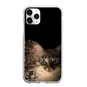 Чехол для iPhone 11 Pro матовый с принтом Disintegrating Cat в Белгороде, Силикон |  | cat | азулес | атомный кот | голубоглазая кошка | голубоглазый кот | голубоглазый котик | кот | кот к | кот распадающийся на атомы | кот с голубыми глазами | котик | котэ | кошак | кошачий портрет