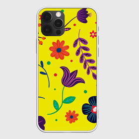 Чехол для iPhone 12 Pro Max с принтом Цветочный микс в Белгороде, Силикон |  | flowers | девушки | желтые | круги | лето | листья | природа | разноцветные | растения | ромашки | солнце | текстура | тропика | тюльпаны | узоры | цветочки | цветы