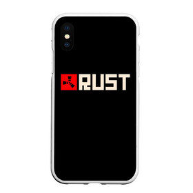 Чехол для iPhone XS Max матовый с принтом RUST в Белгороде, Силикон | Область печати: задняя сторона чехла, без боковых панелей | game | logo | rust | герой | знак | игра | игрок | лого | надпись | парню | персонаж | прикольная | раст | символ | шутер