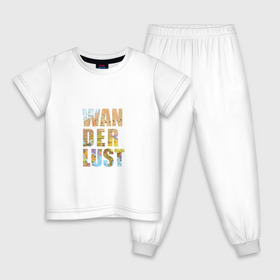 Детская пижама хлопок с принтом Wanderlust в Белгороде, 100% хлопок |  брюки и футболка прямого кроя, без карманов, на брюках мягкая резинка на поясе и по низу штанин
 | карта | мир | поездка | путешествие | туризм
