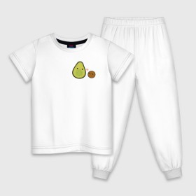 Детская пижама хлопок с принтом Авокадо в Белгороде, 100% хлопок |  брюки и футболка прямого кроя, без карманов, на брюках мягкая резинка на поясе и по низу штанин
 | avocado | vegan | vegetarian | авокадо | веган | вегетарианство