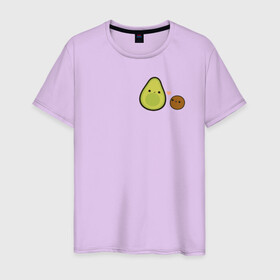 Мужская футболка хлопок с принтом Авокадо в Белгороде, 100% хлопок | прямой крой, круглый вырез горловины, длина до линии бедер, слегка спущенное плечо. | avocado | vegan | vegetarian | авокадо | веган | вегетарианство