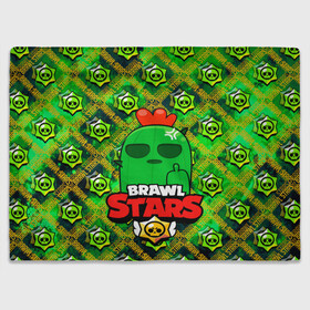 Плед 3D с принтом Brawl Stars Spike в Белгороде, 100% полиэстер | закругленные углы, все края обработаны. Ткань не мнется и не растягивается | Тематика изображения на принте: brawl | brawl stars | brawl stars spike | brawl stars спайк | spike | stars | бравл | бравл старс | бравл старс спайк | игры | кактус | лого | лого brawl stars | лого бравл старс | логотип | логотип brawl stars | логотип бравл старс | спай