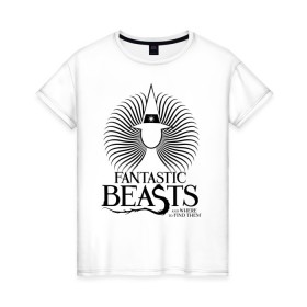 Женская футболка хлопок с принтом Enchantress в Белгороде, 100% хлопок | прямой крой, круглый вырез горловины, длина до линии бедер, слегка спущенное плечо | fantastic beasts | jacob kowalski | newt scamander | niffler | queenie | tina | vdgerir